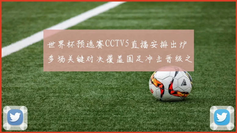 世界杯预选赛CCTV5直播安排出炉 多场关键对决覆盖国足冲击晋级之路